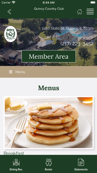 Quincy Country Club Screenshot 3 - AppWisp.com Quincy Country Club Screenshot 3 - AppWisp.com