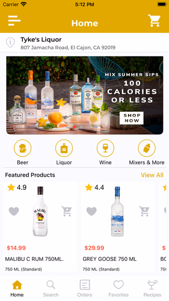Tykes Liquor Screenshot 1 - AppWisp.com Tykes Liquor Screenshot 1 - AppWisp.com