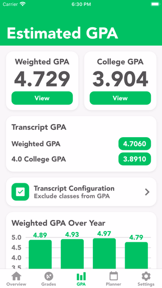 GradeWay for HAC Screenshot 2 - AppWisp.com GradeWay for HAC Screenshot 2 - AppWisp.com
