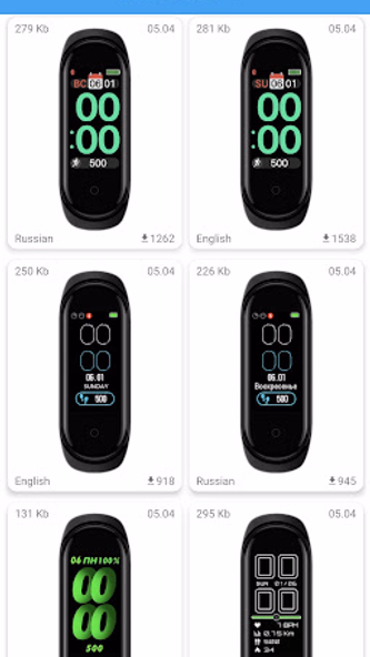 Mi Band 5 WatchFaces Screenshot 1 - AppWisp.com