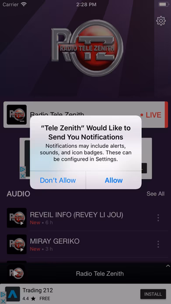 Radio Télé Zenith Screenshot 1 - AppWisp.com Radio Télé Zenith Screenshot 1 - AppWisp.com