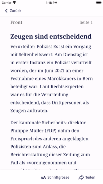 BZ Berner Zeitung E-Paper Screenshot 2 - AppWisp.com BZ Berner Zeitung E-Paper Screenshot 2 - AppWisp.com