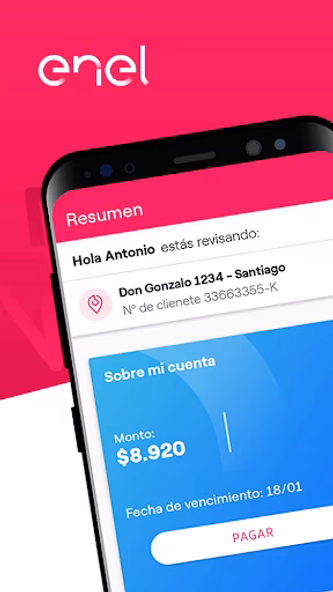 Enel Clientes Chile Screenshot 1 - AppWisp.com Enel Clientes Chile Screenshot 1 - AppWisp.com