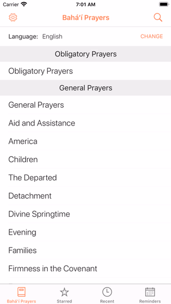 Bahá’í Prayers Screenshot 1 - AppWisp.com Bahá’í Prayers Screenshot 1 - AppWisp.com