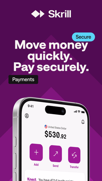 Skrill - Pay & Transfer Money Screenshot 1 - AppWisp.com Skrill - Pay & Transfer Money Screenshot 1 - AppWisp.com