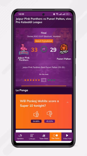 Pro Kabaddi Official App Screenshot 2 - AppWisp.com Pro Kabaddi Official App Screenshot 2 - AppWisp.com