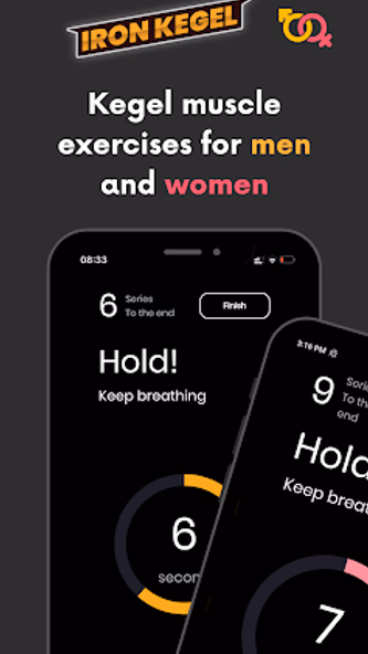 Iron Kegel Trainer Exercises Screenshot 1 - AppWisp.com Iron Kegel Trainer Exercises Screenshot 1 - AppWisp.com