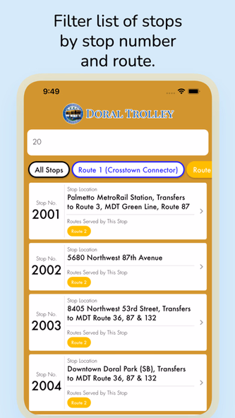 Doral Trolley Tracker Screenshot 2 - AppWisp.com Doral Trolley Tracker Screenshot 2 - AppWisp.com