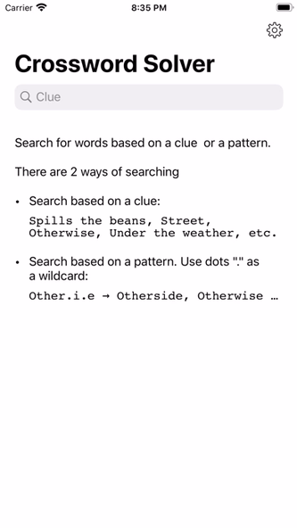 Crossword Clue Solver Screenshot 1 - AppWisp.com Crossword Clue Solver Screenshot 1 - AppWisp.com