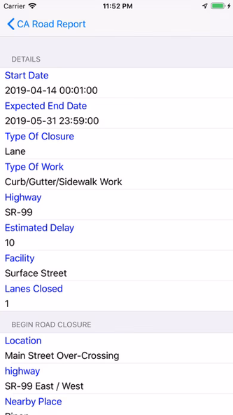 California Road Report Screenshot 4 - AppWisp.com California Road Report Screenshot 4 - AppWisp.com