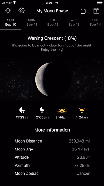 My Moon Phase - Lunar Calendar Screenshot 1 - AppWisp.com My Moon Phase - Lunar Calendar Screenshot 1 - AppWisp.com