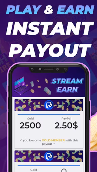 Stream Earn: Earn Paypal Cash Screenshot 4 - AppWisp.com Stream Earn: Earn Paypal Cash Screenshot 4 - AppWisp.com