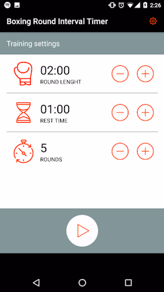 Boxing Round Interval Timer Screenshot 2 - AppWisp.com Boxing Round Interval Timer Screenshot 2 - AppWisp.com