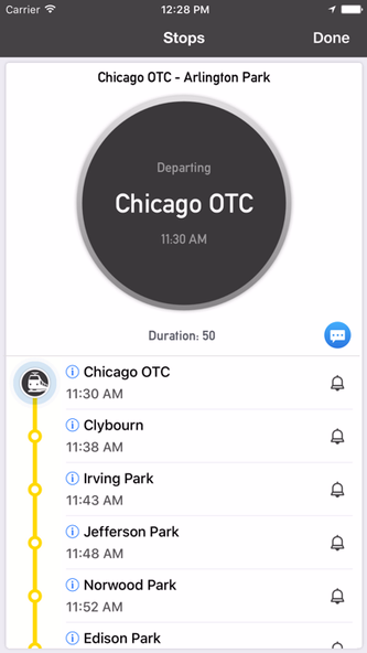 onTime Metra, CTA Screenshot 2 - AppWisp.com onTime Metra, CTA Screenshot 2 - AppWisp.com