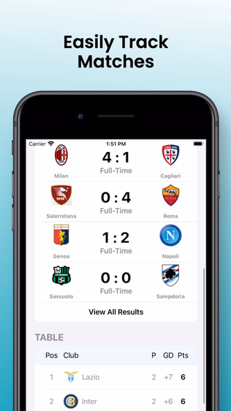Italian Football League Scores Screenshot 1 - AppWisp.com Italian Football League Scores Screenshot 1 - AppWisp.com
