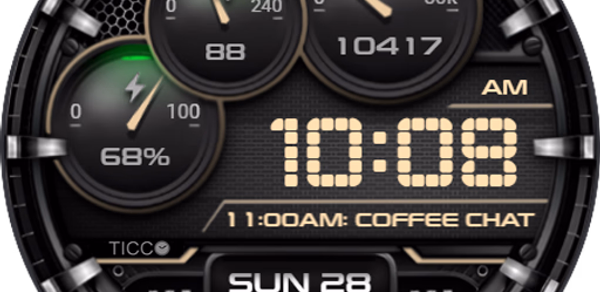 TIC10 Digital Watch face Header - AppWisp.com
