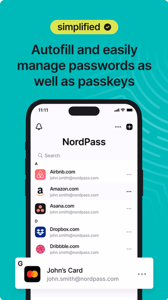 NordPass® Password Manager Screenshot 3 - AppWisp.com NordPass® Password Manager Screenshot 3 - AppWisp.com