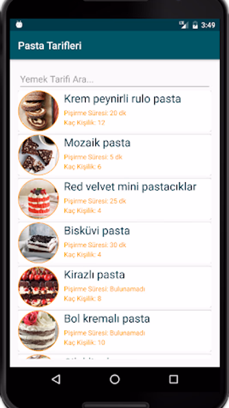 İnternetsiz Pasta Tarifleri Screenshot 1 - AppWisp.com İnternetsiz Pasta Tarifleri Screenshot 1 - AppWisp.com