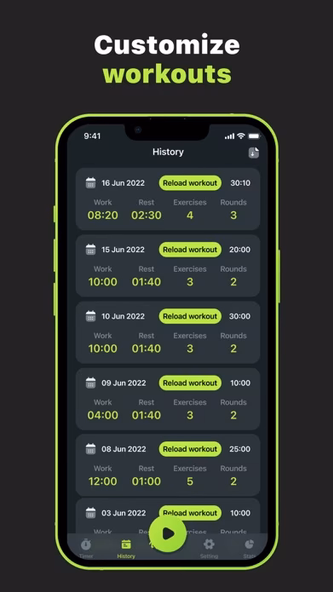 Interval Timer • HIIT & Tabata Screenshot 2 - AppWisp.com Interval Timer • HIIT & Tabata Screenshot 2 - AppWisp.com