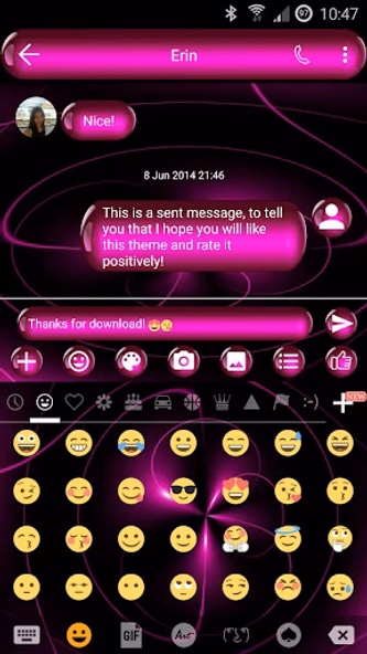 SMS Messages SpheresPink Theme Screenshot 4 - AppWisp.com SMS Messages SpheresPink Theme Screenshot 4 - AppWisp.com