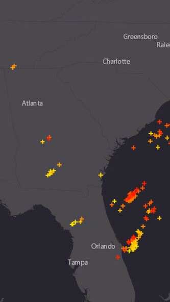 US Lightning Strikes Map Screenshot 2 - AppWisp.com US Lightning Strikes Map Screenshot 2 - AppWisp.com