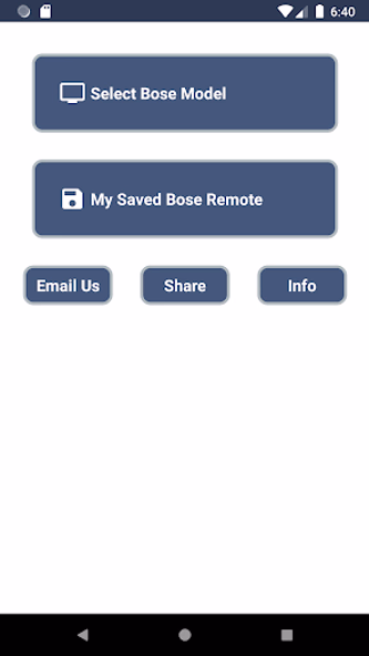 Bose TV Remote Screenshot 1 - AppWisp.com Bose TV Remote Screenshot 1 - AppWisp.com
