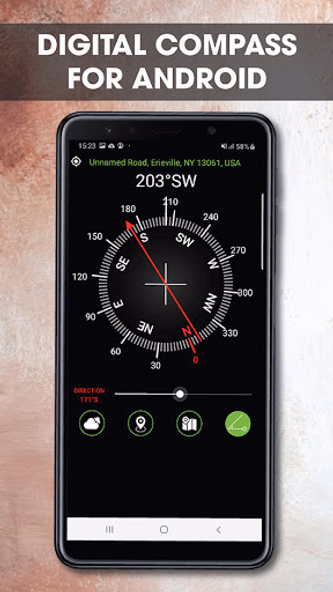 Digital Compass for Android Screenshot 2 - AppWisp.com Digital Compass for Android Screenshot 2 - AppWisp.com