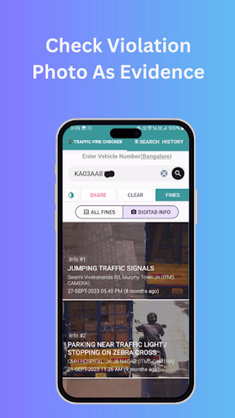 Bangalore Traffic -Check Fines Screenshot 3 - AppWisp.com