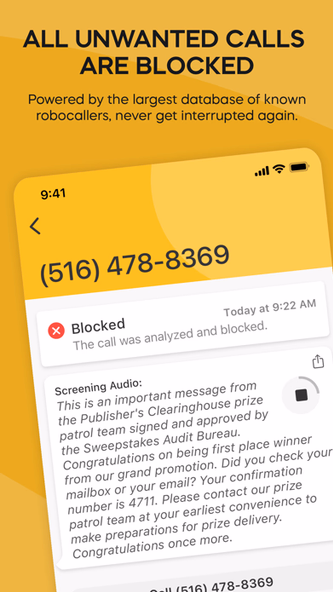 Nomorobo Max Spam Call Blocker Screenshot 3 - AppWisp.com Nomorobo Max Spam Call Blocker Screenshot 3 - AppWisp.com
