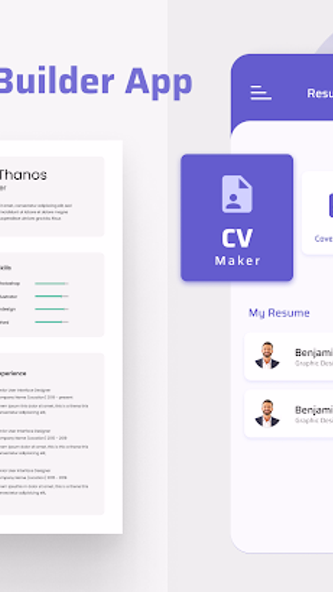Resume Builder - Cv Maker Screenshot 1 - AppWisp.com Resume Builder - Cv Maker Screenshot 1 - AppWisp.com
