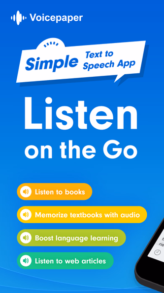 Voicepaper Text to Speech TTS Screenshot 1 - AppWisp.com Voicepaper Text to Speech TTS Screenshot 1 - AppWisp.com