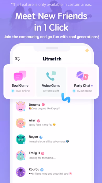 Litmatch - Make new friends Screenshot 1 - AppWisp.com Litmatch - Make new friends Screenshot 1 - AppWisp.com