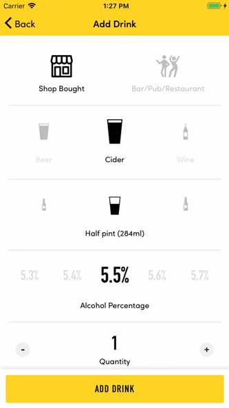 TRY DRY: The Dry January app Screenshot 2 - AppWisp.com TRY DRY: The Dry January app Screenshot 2 - AppWisp.com