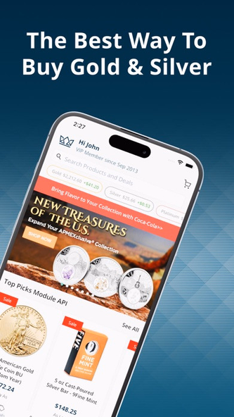 APMEX: Buy Gold & Silver Screenshot 1 - AppWisp.com APMEX: Buy Gold & Silver Screenshot 1 - AppWisp.com