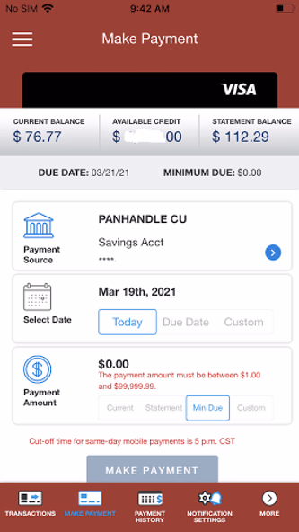 Panhandle Credit Card Manager Screenshot 4 - AppWisp.com Panhandle Credit Card Manager Screenshot 4 - AppWisp.com