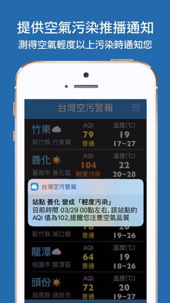 台灣空污警報 Screenshot 4 - AppWisp.com 台灣空污警報 Screenshot 4 - AppWisp.com