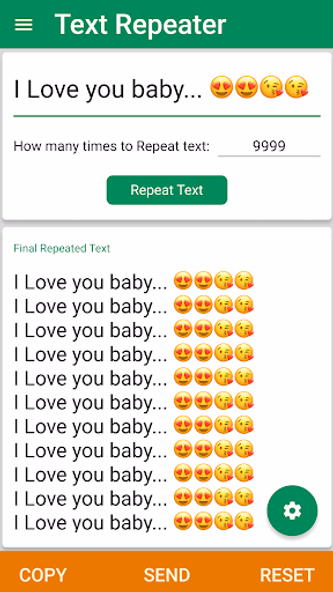 Text Repeater: Repeat Text 10K Screenshot 1 - AppWisp.com Text Repeater: Repeat Text 10K Screenshot 1 - AppWisp.com