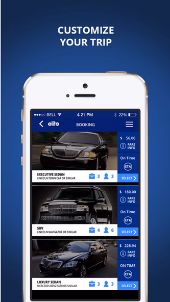 Elite Limousine App Screenshot 3 - AppWisp.com Elite Limousine App Screenshot 3 - AppWisp.com