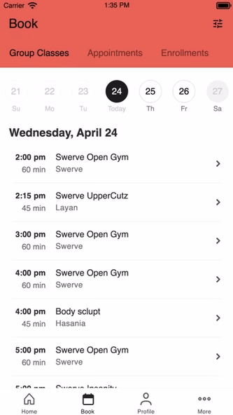 Swerve Fitness App Screenshot 2 - AppWisp.com Swerve Fitness App Screenshot 2 - AppWisp.com