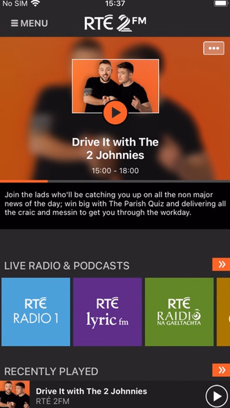 RTÉ Radio Player Screenshot 1 - AppWisp.com RTÉ Radio Player Screenshot 1 - AppWisp.com