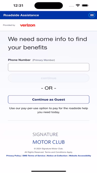 Verizon Roadside Assistance Screenshot 1 - AppWisp.com Verizon Roadside Assistance Screenshot 1 - AppWisp.com