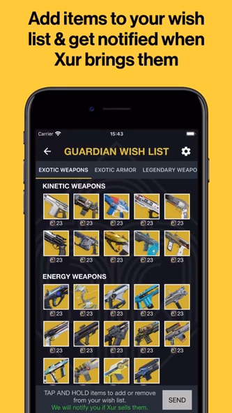 Xur Alert for Destiny 2 Screenshot 4 - AppWisp.com Xur Alert for Destiny 2 Screenshot 4 - AppWisp.com