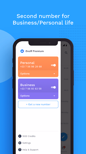 Onoff Numbers Screenshot 2 - AppWisp.com