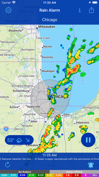 Rain Alarm Live Weather Radar Screenshot 3 - AppWisp.com Rain Alarm Live Weather Radar Screenshot 3 - AppWisp.com