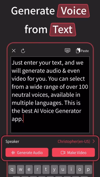 AI Voice Generator Video Maker Screenshot 1 - AppWisp.com AI Voice Generator Video Maker Screenshot 1 - AppWisp.com