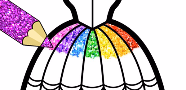 Dresses Coloring Book Glitter Header - AppWisp.com Dresses Coloring Book Glitter Header - AppWisp.com