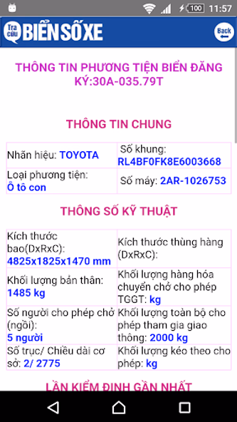 Tra cuu bien so xe - tra cuu p Screenshot 3 - AppWisp.com Tra cuu bien so xe - tra cuu p Screenshot 3 - AppWisp.com
