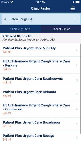 Access2Day Clinic Finder Screenshot 1 - AppWisp.com Access2Day Clinic Finder Screenshot 1 - AppWisp.com