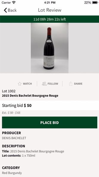 VinoAuctions Screenshot 4 - AppWisp.com VinoAuctions Screenshot 4 - AppWisp.com