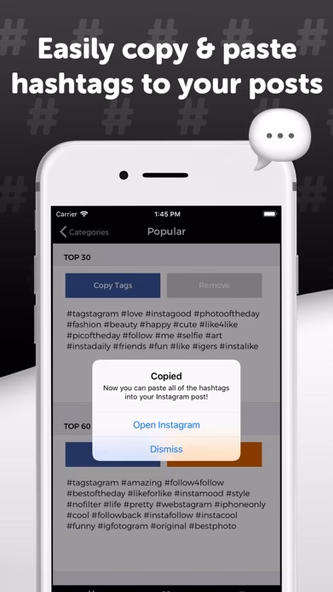 Tagstagram - Hashtag Generator Screenshot 3 - AppWisp.com Tagstagram - Hashtag Generator Screenshot 3 - AppWisp.com